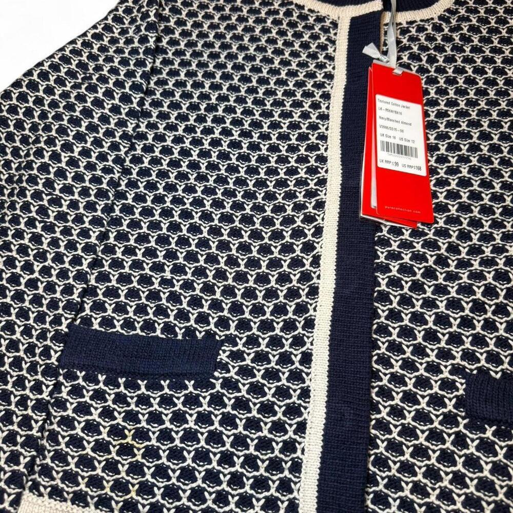 NWT Pure Collections 100% cotton textured cardigan jacket - Picture 2 of 6